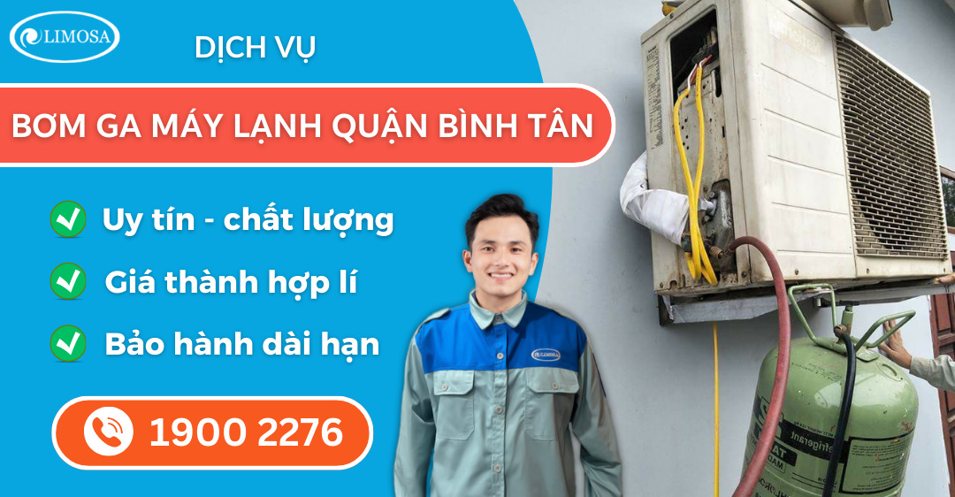 bơm ga máy lạnh quận Bình Tân suadienlanhlimosa