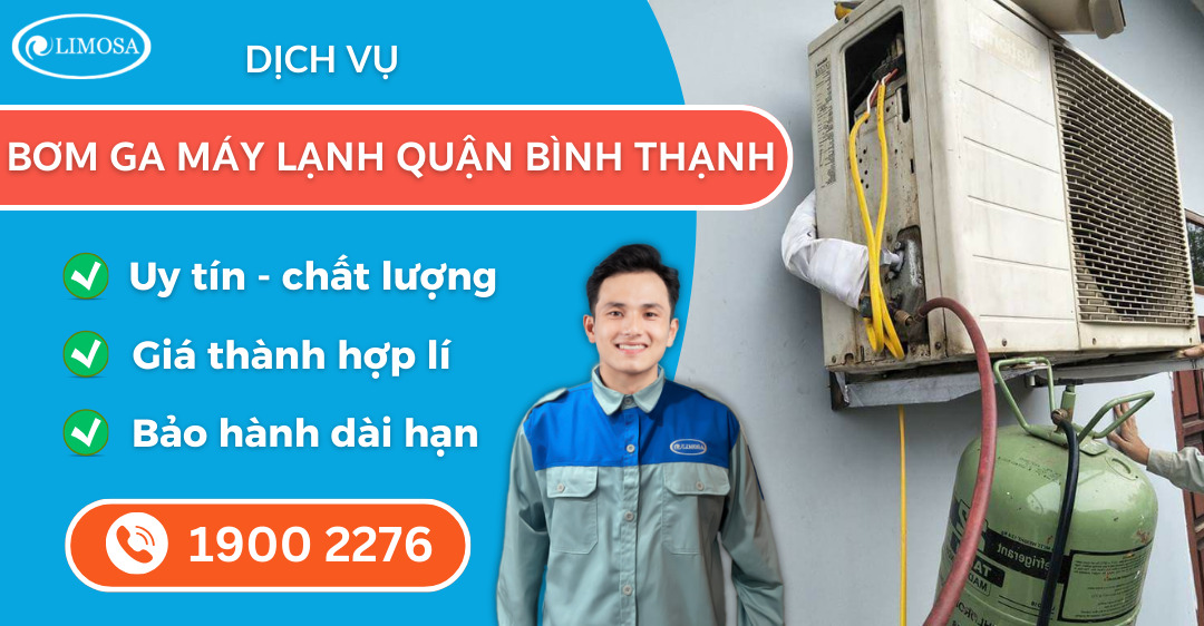 bơm ga máy lạnh quận Bình Thạnh suadienlanhlimosa