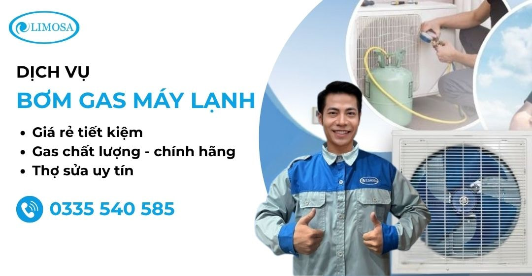 Dịch Vụ Bơm Gas Máy Lạnh Tại Nhà TP.HCM Giá Rẻ, Uy Tín Bơm gas máy lạnh tại Sửa Điện Lạnh Limosa