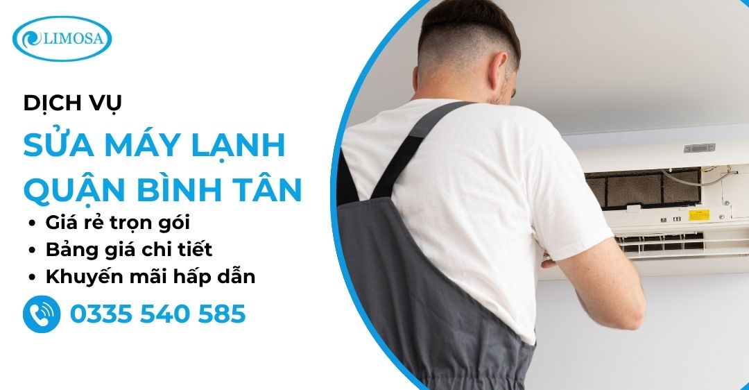 Dịch vụ sửa máy lạnh Quận Bình Tân của Sửa Điện Lạnh Limosa