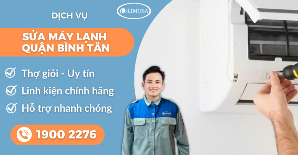 sửa máy lạnh quận Bình Tân suadienlanhlimosa