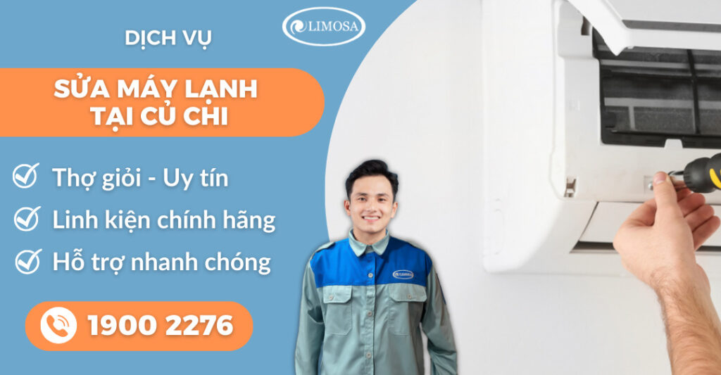 sửa máy lạnh tại Củ Chi suadienlanhlimosa