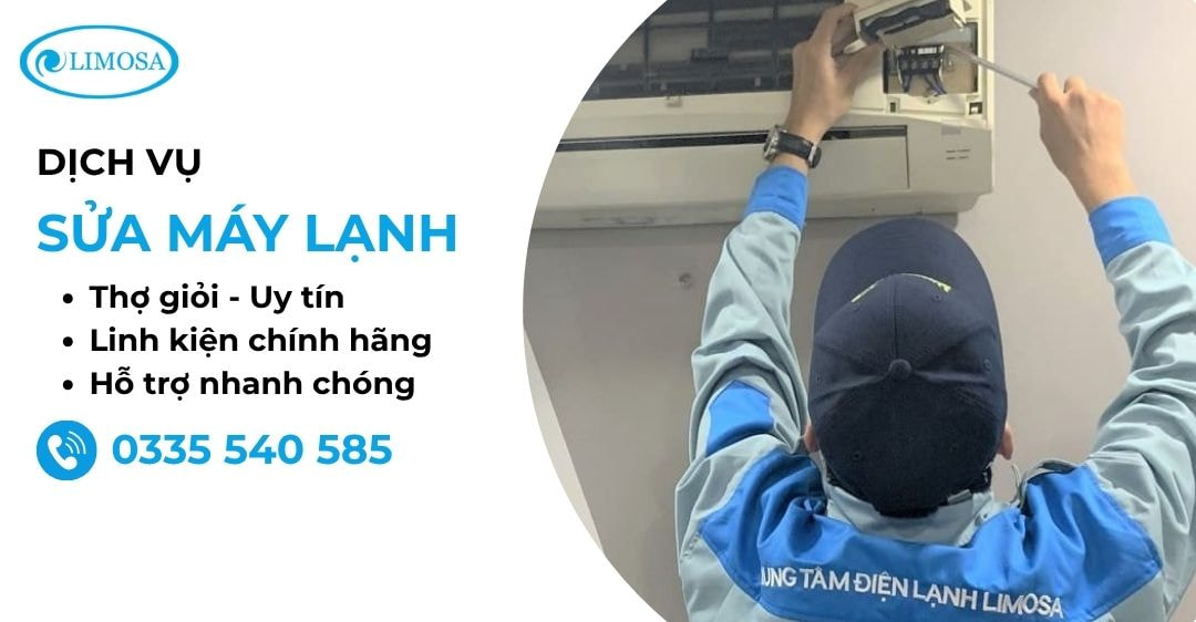 Sửa Máy Lạnh Tại Nhà 24/7 Có Mặt Trong 30 Phút Tại TPHCM Sửa máy lạnh tại Sửa Điện Lạnh Limosa