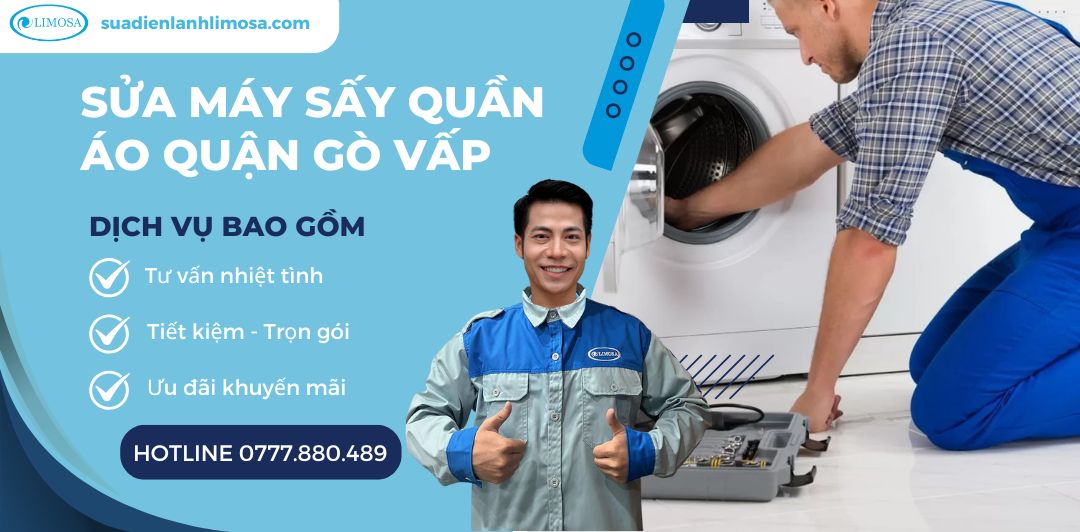 sửa máy sấy quần áo quận Gò Vấp