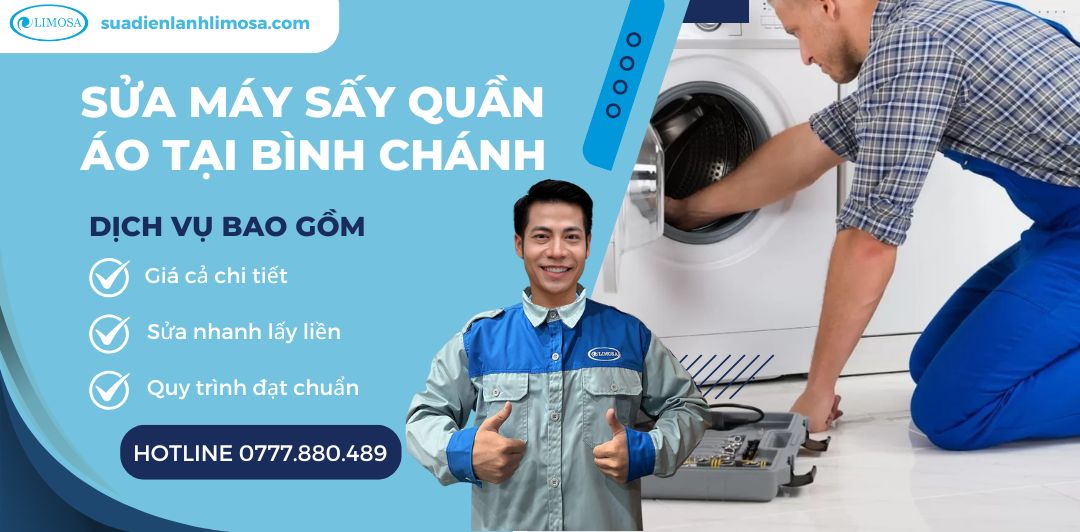 sửa máy sấy quần áo tại Bình Chánh