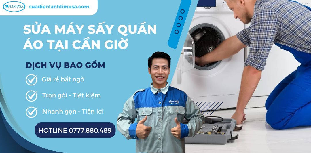 sửa máy sấy quần áo tại Cần Giờ