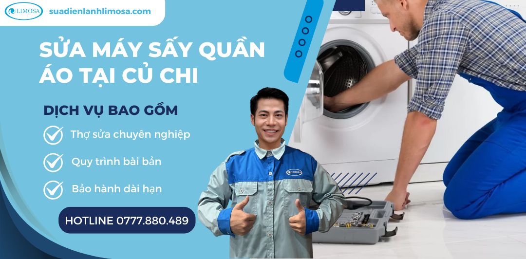 sửa máy sấy quần áo tại Củ Chi