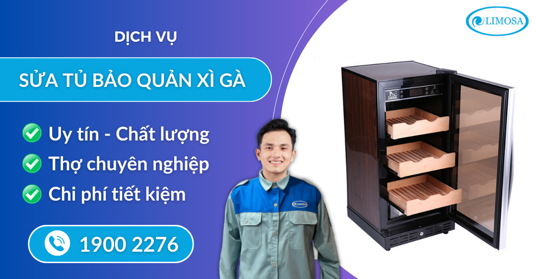 sửa tủ bảo quản xì gà suadienlanhlimosa