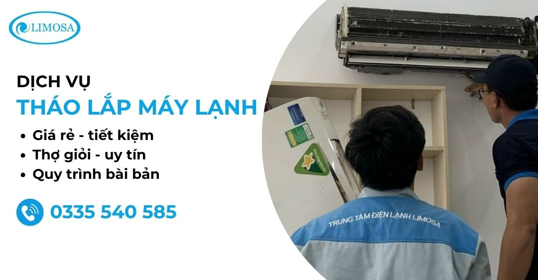 Tháo lắp máy lạnh tại Sửa Điện Lạnh Limosa
