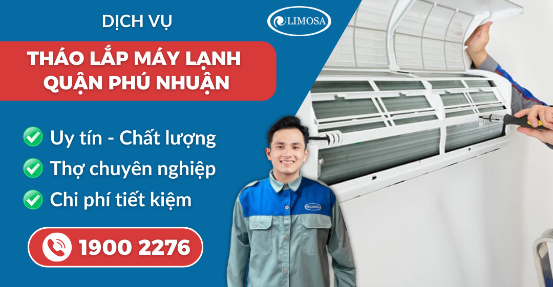 tháo lắp máy lạnh quận Phú Nhuận suadienlanhlimosa