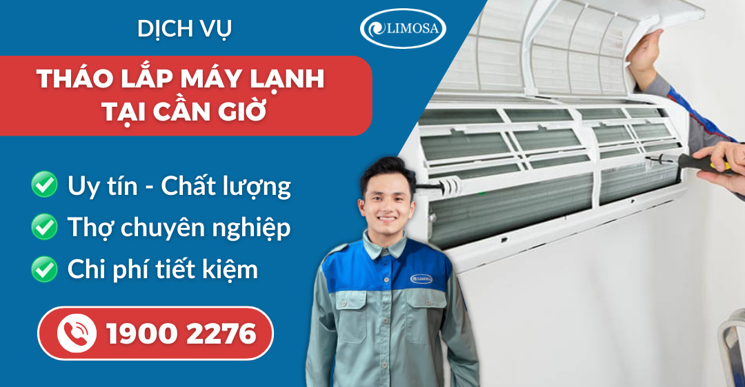 tháo lắp máy lạnh tại Cần Giờ suadienlanhlimosa