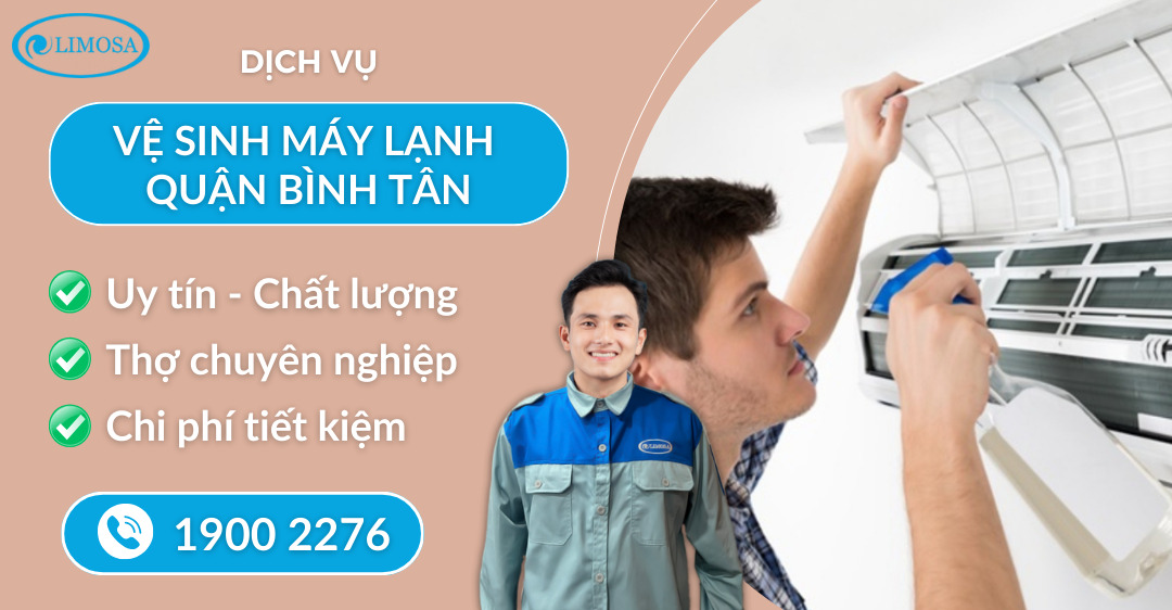 vệ sinh máy lạnh quận Bình Tân suadienlanhlimosa