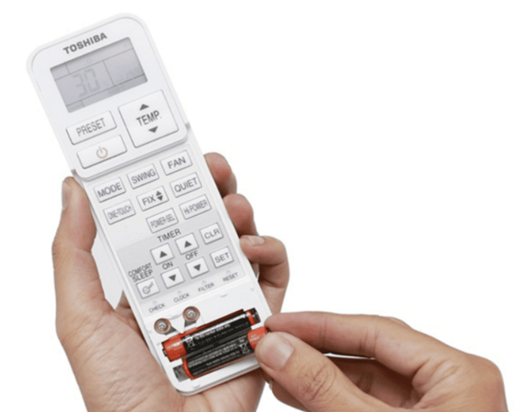 Remote máy lạnh đã hết pin