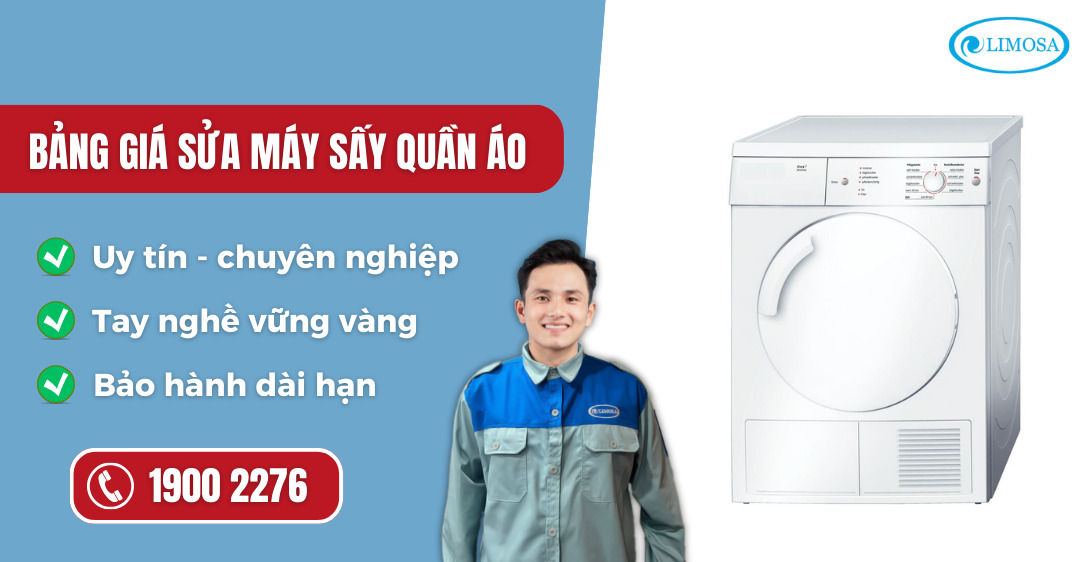 bảng giá sửa máy sấy quần áo suadienlanhlimosa