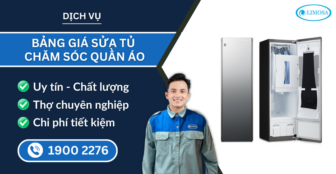 bảng giá sửa tủ chăm sóc quần áo suadienlanhlimosa