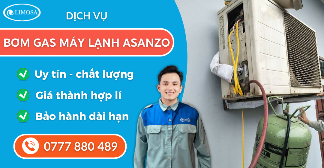 Bơm gas máy lạnh Asanzo suadienlanhlimosa