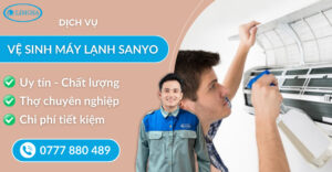 Vệ sinh máy lạnh Sanyo suadienlanhlimosa