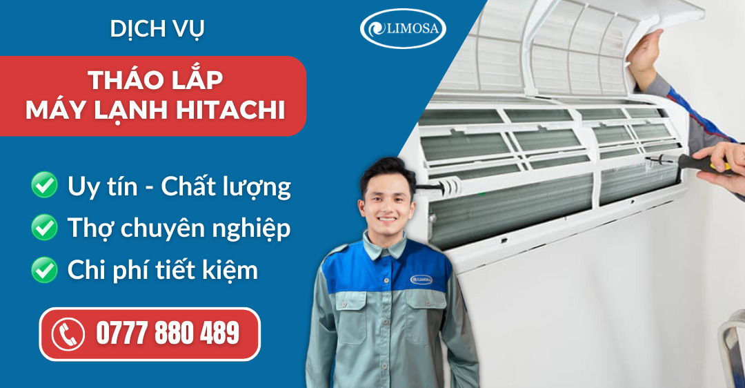 Tháo lắp máy lạnh Hitachi suadienlanhlimosa