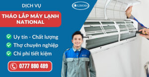 Tháo lắp máy lạnh National suadienlanhlimosa