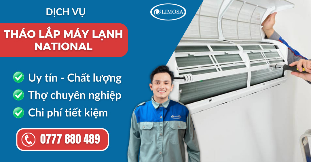 Tháo lắp máy lạnh National suadienlanhlimosa