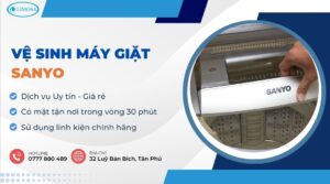 vệ sinh máy giặt Sanyo