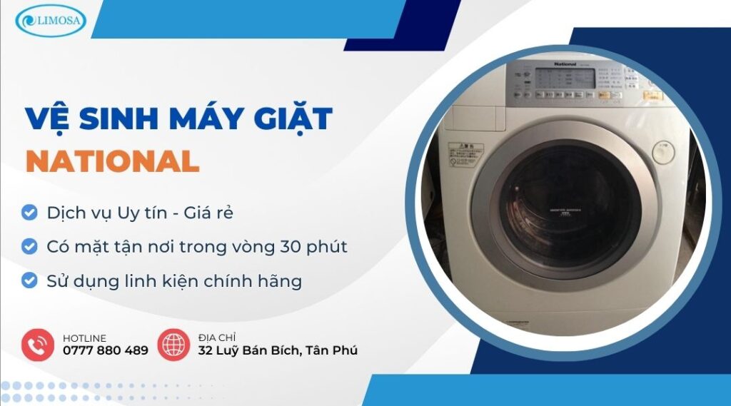 Dịch Vụ Vệ Sinh Máy Giặt National Giá Rẻ, Sạch Sẽ 100% vệ sinh máy giặt National