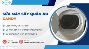 sửa máy sấy quần áo Candy