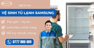 Vệ sinh tủ lạnh Samsung suadienlanhlimosa