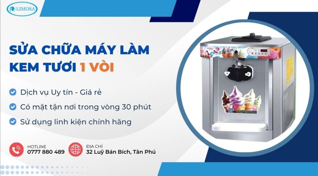 Sửa Chữa Máy Làm Kem Tươi 1 Vòi - Dịch Vụ Uy Tín TPHCM sửa chữa máy làm kem tươi 1 vòi