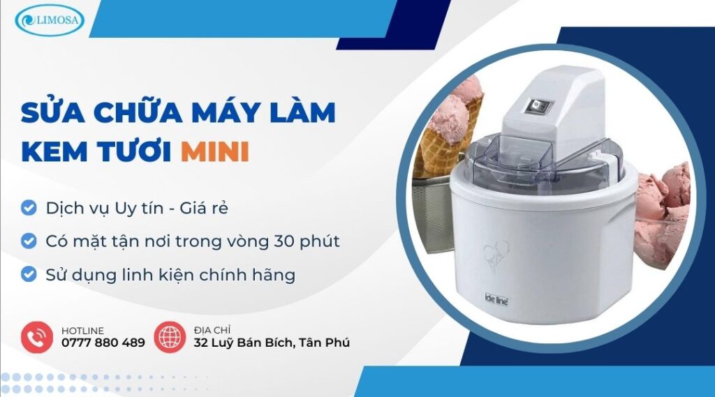 Sửa Chữa Máy Làm Kem Tươi Mini Tại Nhà, Thợ Sửa 24/7 sửa chữa máy làm kem tươi mini