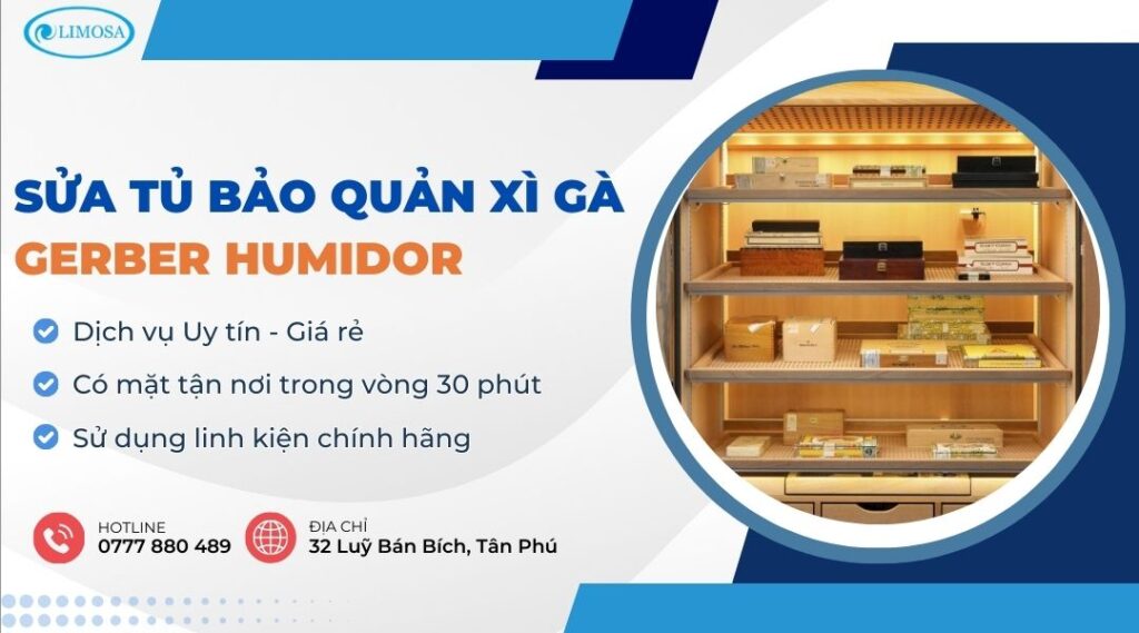 sửa tủ bảo quản xì gà Gerber Humidor