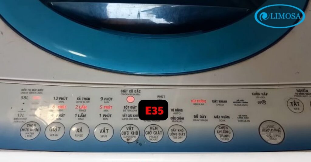 Sửa Lỗi E35 Máy Giặt Toshiba Tại Nhà Nhanh Chóng, Hiệu Quả Dấu hiệu nhận biết máy giặt Toshiba đang bị lỗi E35
