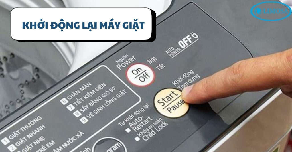Tìm hiểu lỗi E31 máy giặt Toshiba và cách khắc phục đơn giản Khởi động lại máy giặt