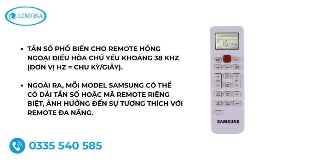 Bảng tần số máy lạnh Samsung và cách dò remote nhanh nhất Tần số máy lạnh Samsung bao nhiêu MHZ
