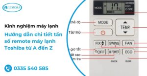 Tần số remote máy lạnh Toshiba